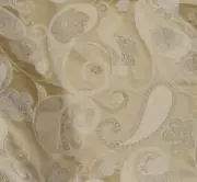 High-End Designer Silk/Wool Blend Paisley Fabric-2 Yards