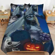 a1474 Corpse Bride Duvet Cover Set, 3 Piece Bedding Set 86x70" Double Sided Printing Decorative Comforter Cover Set (1 Duvet Cover + 2 Pillow Shams)