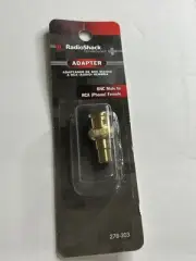 RADIOSHACK ADAPTER BNC MALE TO RCA (PHONO) FEMALE GOLD #278-303