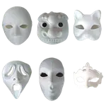 人臉面具 狐狸面具 貓咪面具 紙面具(全臉) 變裝 角色扮演 COSPLAY DIY 手工彩繪