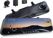 Pelsee P12 Pro 12'' Mirror 4K Dash Cam Front & Rear View Smart Recording Camera