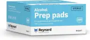 REYNARD LARGE Alcohol Skin Prep Pads/Swabs/Wipes -200 WIPES - 6 x 6cm AU FREE