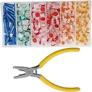 aikoolwer Phone Wire Butt Telephone Splice Connectors 260PCS Data Phone Wire Butt Splice Ports UY/UR/UB/K5/B Data Wire Terminal Crimp kit Waterproof Gel Splice with Crimping Tool