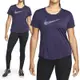 Nike AS W NK DF Swoosh HBR SS Top 女款 紫色 跑步 上衣 短袖 FB4697-555