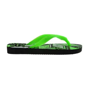 【havaianas 哈瓦仕】拖鞋 童鞋 兒童 夾腳拖 少年駭客 Kids Ben10 螢光綠 4146091-0461K(哈瓦士)