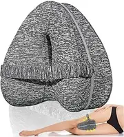 Haundry Knee Pillow Leg | Memory Foam Wedge Pillow | Leg Pillows for Sleeping,Leg Pain, Knees Pain, Joints Pain & Pregnancy Bed Leg Cushion for Side Sleepers (Gray)