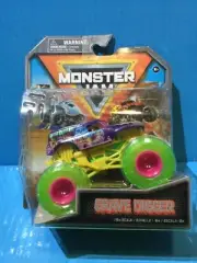 2024 SPIN MASTER MONSTER JAM SERIES 35 GRAVE DIGGER PURPLE CANDYLAND TRUCK