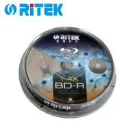 在飛比找momo購物網優惠-【RITEK】4X BD-R 10片裝布丁筒