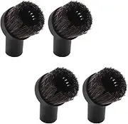 VENEKA 4pcs 32mm Dusting Brush Dust Tool Attachment for Vacuum Cleaner Round Horse Hair