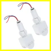 2x 180° LED Auto Infrared PIR Motion Sensor Detector Wall Light Switch 110V~265V