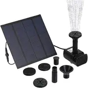 Upgraded Miniature 7V Solar Pump Solar Power Water Pump Garden Fountain Submersible Pump 95 cm Max Water Height (7V 1.2W)