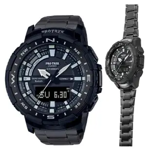 【CASIO 卡西歐】PRO TREK 藍牙 四大感應器 水上活動 釣魚定時器 鈦金屬手錶(PRT-B70YT-1)