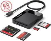 USB-C SD Card Reader 4-in-1 Adapter SD TF MS CF for MacBook iPhone Galaxy