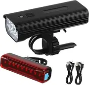BESPORTBLE Bicycle Headlight Flashlight Rechargeable Night Riding Light Reflectors for Mountain Bike Easy to Install Bike Accessory