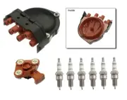 for BMW Ignition Tune Up Kit Spark Plugs Distributor Cap Rotor OEM Bosch Bremi (for: BMW)