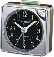 Rhythm Mini Alarm Clock SILVER