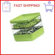 Seed Sprouter Kit, Two Tier Stackable Seedling Starter Tray with Lid, Microgreen