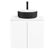 CIBO 600mm Nordic Wall Hung Bathroom Vanity With Black And White Basin