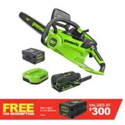 GREENWORKS 60V 18Inch 1 x 4AH Chainsaw Kit 2009907AU