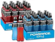 Powerade ION4 Bundle: Mountain Blast and Berry Ice Sports Drink Multipack Sipper Cap Bottles 12 x 600mL