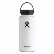 Hydro Flask W32TS110 3oz. Wide Mouth Water Bottle - White