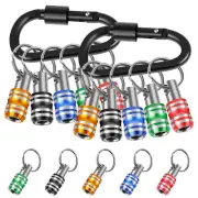 10Pcs 1/4" Hex Shank Screwdriver Bit Holder Aluminum Alloy Bit Holder Keychainㄨ