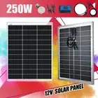 250W 12V Bifacial Shingled Solar Panel Kit Mono Fixed Camping Caravan Charging