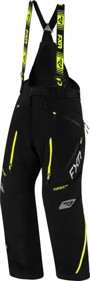 FXR Renegade FX 2023 Snowmobile Bib Pants, black-yellow, Size M for Men Black Yellow