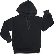 [Fresh Idea Living] New Kids Hoodie Jumper Pullover Basic School Uniform Plain Casual Sweatshirt (8, Black)