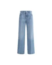 Dolce & Gabbana Dolce Gabbana Cropped WideLeg Jeans Women Light Blue Pants