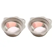 2PCS Foldable Silicone Makeup Brush Cleaner Bowls Cleaning Tool For Brushes Powder Puffs Sponges-Brown