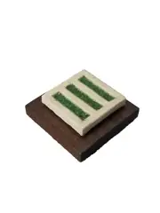 Handmade Ceramic Tile Recycle Glass on Wooden Paper Weight