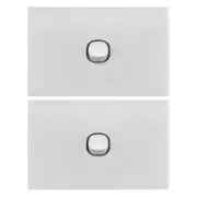 2PK Doss ASW1 115mm Acrylic Wall Plate 1 Gang Light Power Switch 2 Way On/Off WH