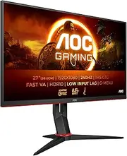 AOC Gaming 27G2ZN3-27 Inch Monitor, 240 Hz, 0.5 ms, FreeSync Premium (1920 x 1080, HDMI, DisplayPort) Black/Red