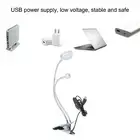 Clip Desk Lamp 10 Gear Adjustable LED Double Gooseneck Table Lamp New