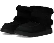 NIB UGG ULTRA MINI FLUFF Big Kid ANKLE BOOTS Black US KID 5