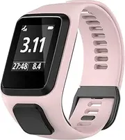 [Turnwin] Band intended for Tomtom Runner 2/3, Spark 3, Golfer 2, Adventurer - Silicone Replacement Strap Bracelet Wristband - GPS Smart Watch Accessories (Pink)