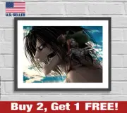 Attack on Titan Poster 18" x 24" Print Eren Yeager Anime Wall Art Decor AoT 3