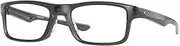 [Oakley] OX8081 Eyeglasses Bundle, Glasses Frame: OX 8081 808106 Plank 2.0 Polished Grey Smoke and Large Black leash Accessory kit
