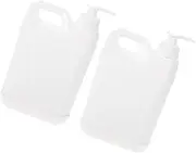 IWOWHERO 2pcs Bottled Water Pitcher Hand Soap Body Lotion Empty Bottles for Shampoo Empty Gallon Jugs with Caps Small Liquid Containers Gallon Containers for Liquids White Plastic