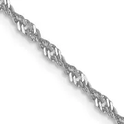 24 Inch 14K White Gold 1.6mm Singapore Chain