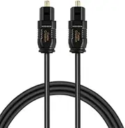 CableCreation Optical Digital Audio Cable 6FT, Slim Fiber Optic Toslink Gold Plated Optical S/PDIF Cord for Home Theater, Sound Bar, TV, PS4, Xbox, VD/CD Player, Game Console& More, Black/OD:2.2mm