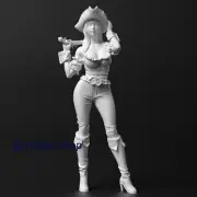 1/12 Unassembled Unpainted Resin Pirate Girl Miniatures Figure Model