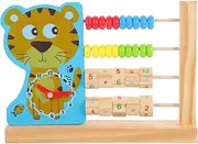 CIYODO Wooden Educational Clock Abacus Beads Calculation Frame for Multifunctional Math Learning Plaything to Enhance Cognition Parent Interaction Safe Design
