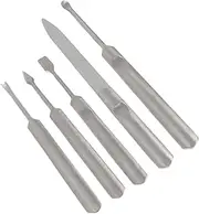 Healvian Forks Kit 5pcs Nail Cuticle Pusher Portable Nail Care Tool for Manicure Quality Material