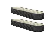 Livsip x2 Raised Garden Bed Oval 320cmX80cmX56cm