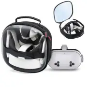 Carrying Case for Meta Quest 3S VR Headset Controllers Accs Clear Storage Case