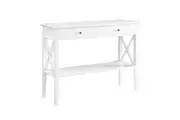 Hailey Hallway Console Hall Display Table W/ 2-Drawer Storage - White