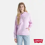 LEVIS 女款 寬鬆版重磅口袋帽TEE / 鏡面反光LOGO / 400GSM厚棉 粉紅