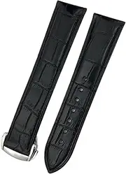 [UMCNVV] 18mm 19mm 20mm 21mm 22mm Crocodile Cowhide Watch Band for Omega Seamaster 300 Speedmaster DE VILLE AT150 Bracelet